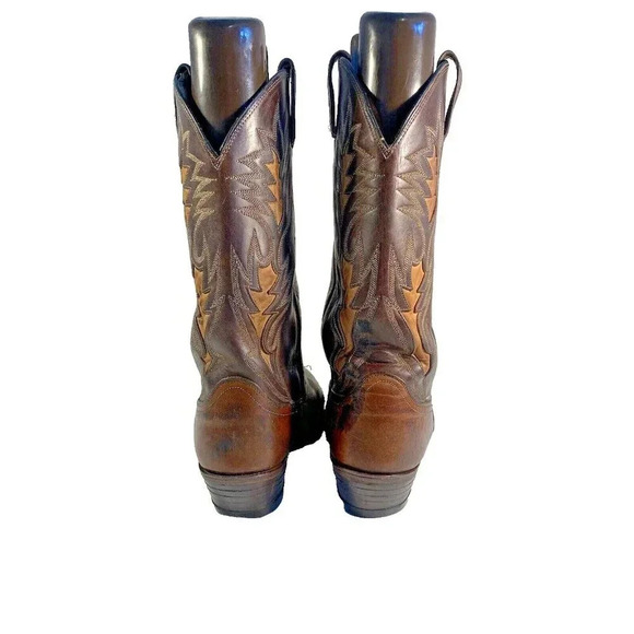Dan Post Brown Leather Western Cowboy Boots Men's Size 10D - Picture 6 of 15